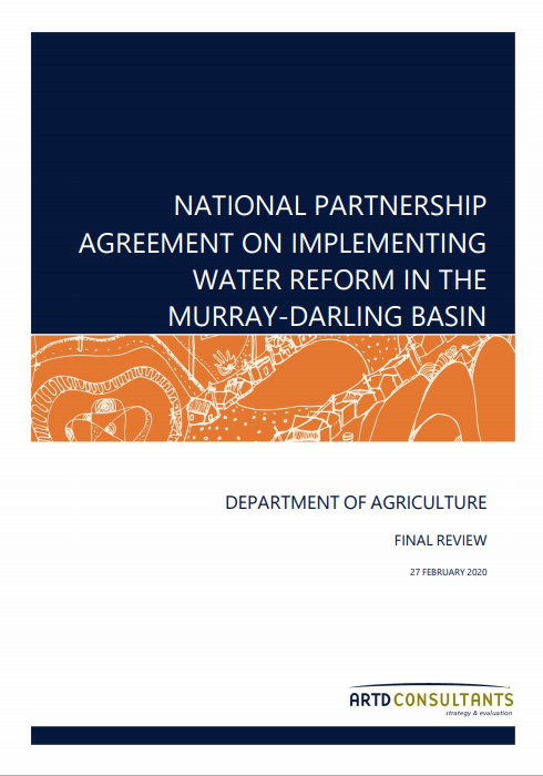 Review of  the National Partnership Agreement on Implementing Water  Reform in the Murray-Darling Basin